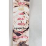 God’s Masterpiece Laminated Bookmark vintage white rose with withered petal features the original quote You are God’s masterpiece by Beatrice Garrett